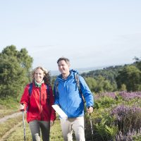 Cannock Chase heathland, Staffordshire couple walking © Enjoy Staffordshire 1000x667