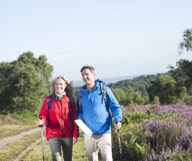 Cannock Chase heathland, Staffordshire couple walking © Enjoy Staffordshire 1000x667