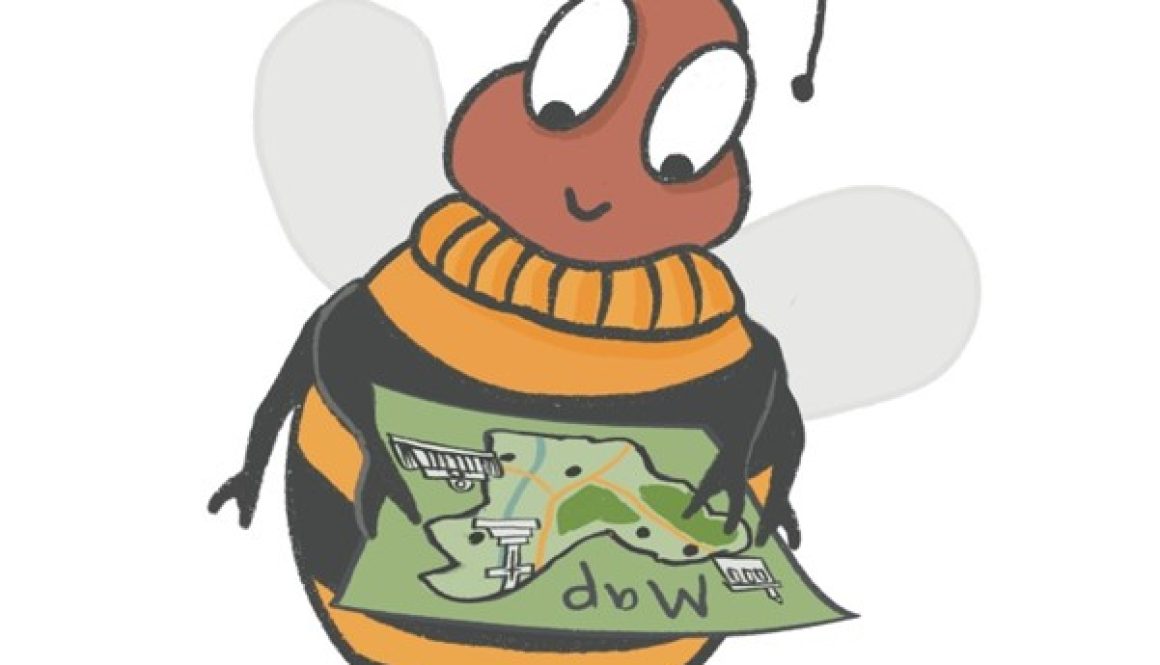 Bee with a map